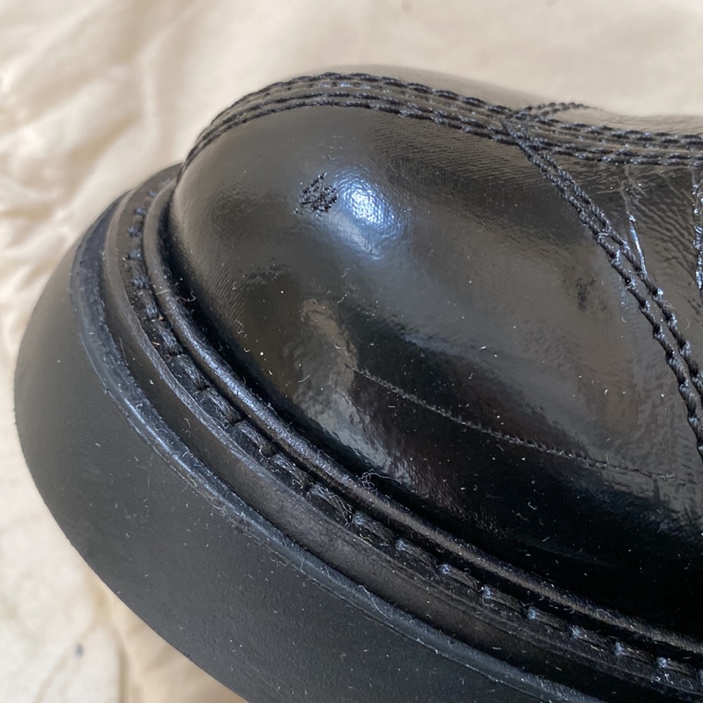 PreOwned GANNI CHUCKY BLACK PATENT BOOTS - Picture 2 of 9